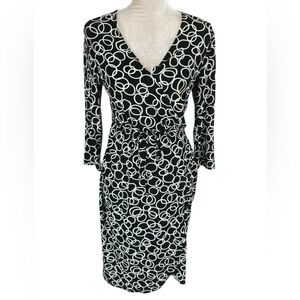 Black and White Patterned Dress